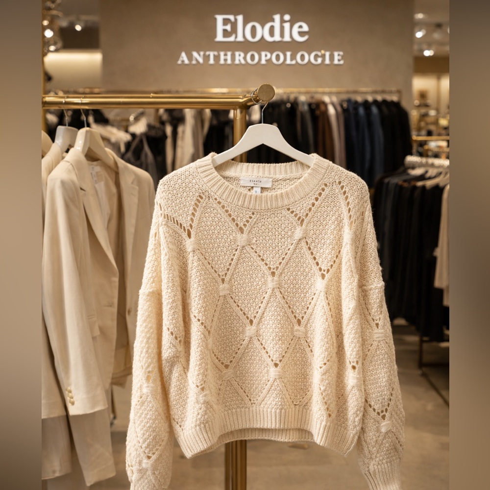🌸Elodie from Anthropologie soft knit sweater size S oversized Y2K preppy cozy